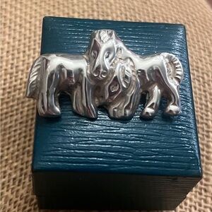 Silver Horse Brooch